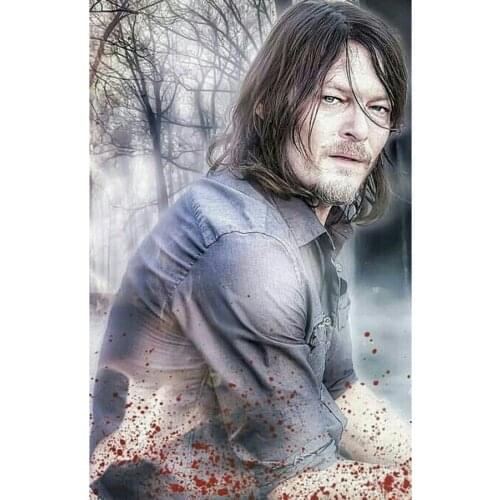 Diy The Walking Dead 5d Diamond Painting Cross Stitch Diamond Embroidery Swan Picture 5d Round Diamond Mosaic Pink Rose Pattern