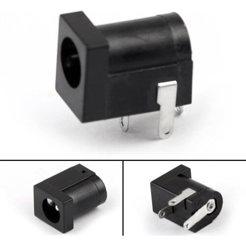 Artudatech 10Pcs / 20Pcs/ 100Pcs DC Power Supply Female Jack Socket 5.5 x 2.1mm Barrel-Type PCB Mount Connector Parts