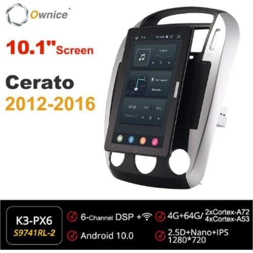 Ownice 1280*720 Android 10.0 Car Radio for Kia cerato 2012 - 2016 Audio System Player Multimedia head Unit 10.1" IPS Rotatable