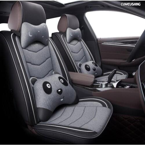 CUWEUSANG flax car seat covers For nissan leaf x-trail t30 navara d40 almera n16 primera p12 terrano teana j32 classic car seats