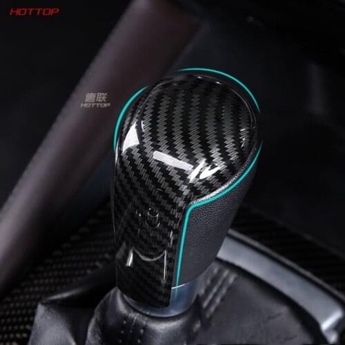 For Mazda CX3 2015-2020 Carbon Fiber Pattern Gear Head Sequined Stall Head Sticker