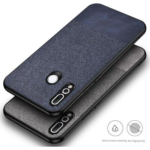 IKrsses Case For Huawei Nova 4 PU Simple Cloth Hard Backshell Soft Border Case For Huawei Nova 4 All-inclusive Anti-fall Cover