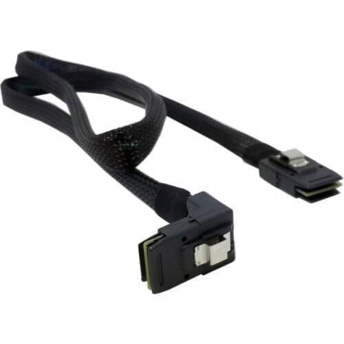 CY 1M SFF 8087 Mini SAS 4i 36 Pin to 36pin Right 90 Degree Angled Cable