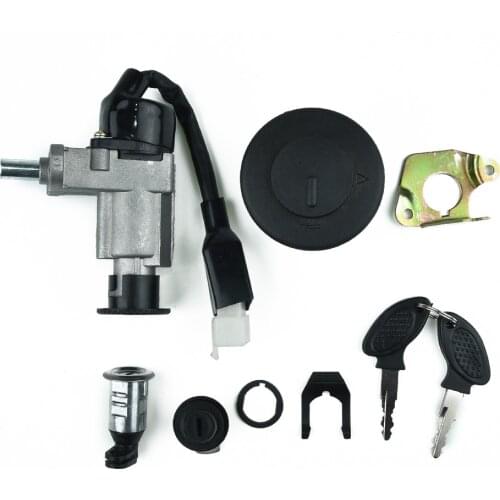 Fuel Set For GY6 139QMB 50 125cc 150cc Scooter Ignition switch lock 4Pins Metal+plastic Convenient Durable