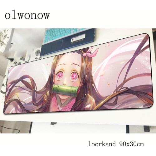 Kimetsu no Yaiba pad mouse HD print computer gamer mouse pad 90x30cm padmouse cheapest mousepad ergonomic gadget office desk mat