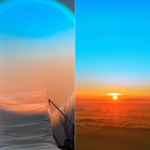 Sunny Beach Sunrise Lamp Projection Breaking Dawn Light Spotlight Romantic Atmosphere Lamp Household Bedroom Decorative Nightlig