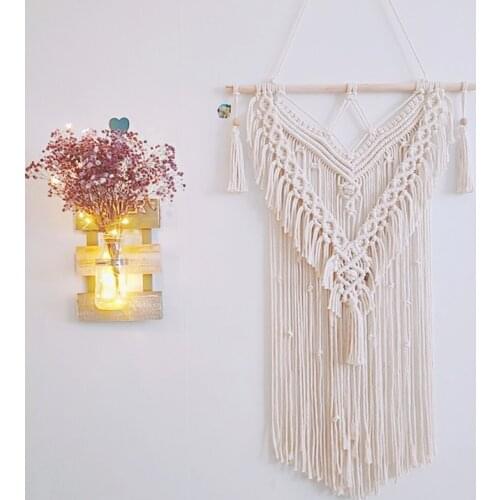 Macrame Wall Hanging Home Decoration Bohemian Handmade Woven Cotton Small Tapestry DIY Art Decor Beautiful Gifts