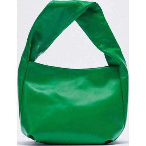 Brands Green Small Tote Designer Women Handbags Wide Strap Lady Shoulder Bags Luxury Soft Pu Leather Hand Bag Female Purses 2021