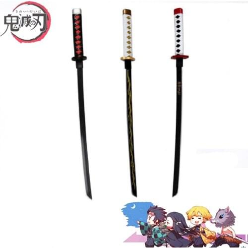 Demon Slayer Cosplay Sword Mini PU Knife Manga Anime Toys for Children Ninja Safe Katana Simulation Weapon Toys Boys Gift Decro
