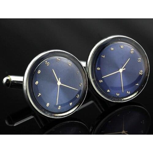 Copper Cufflinks Cuff Links Round Watch Clock Shape Designed Shirt Buttons Stud Mens Gift Fashion Jewelry Accessory 20pairs/lot