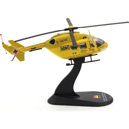 Aircraft Model 1/72 German BK117 Light Rescue Helicopter High-end Collection, Beautifully Decorated Scene Arrangement Gift