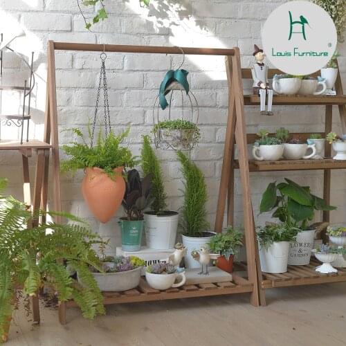 Louis Fashion Plant Shelves Garden Balcony Vintage Rack