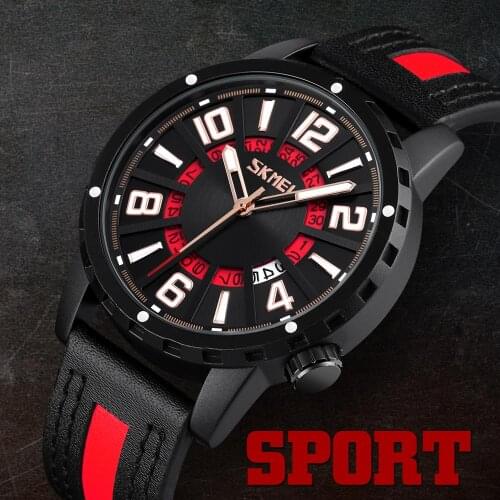 Mens Watches Skmei 9202 Sport Quartz Watch Men Fashion 3Bar Waterproof Colorful Leather Strap Display Date relogio masculino