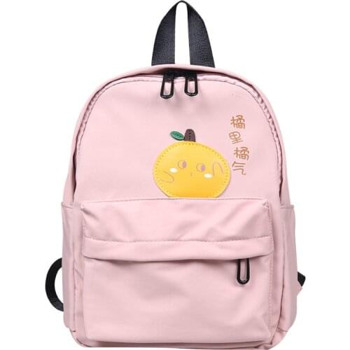 Nylon Kindergarten School Bags Children Backpacks Fashion Kids Backpack Cute Orange School Bag for Girl Toddler Baby Book Bags
