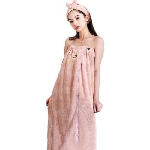 New Wearable Bath Towel Superfine Fiber Towels Soft and Absorbent Chic Towel for Autumn Hotel Home Bathroom Women Bathrobe