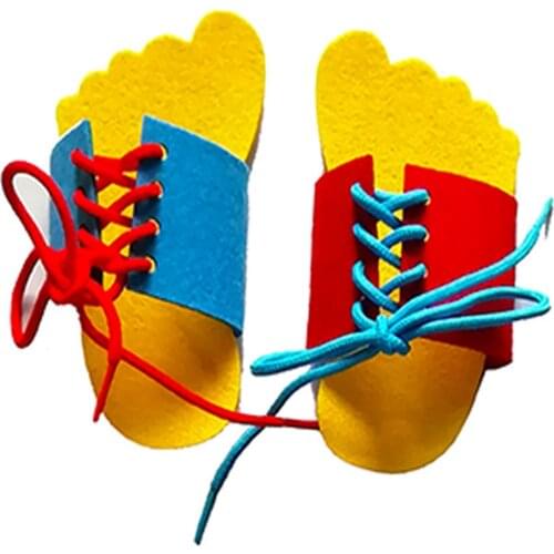 Montessori Educational Toys for Children Early Learning Shoe Laces Kids Shoelace Lacing Sets 1pcs