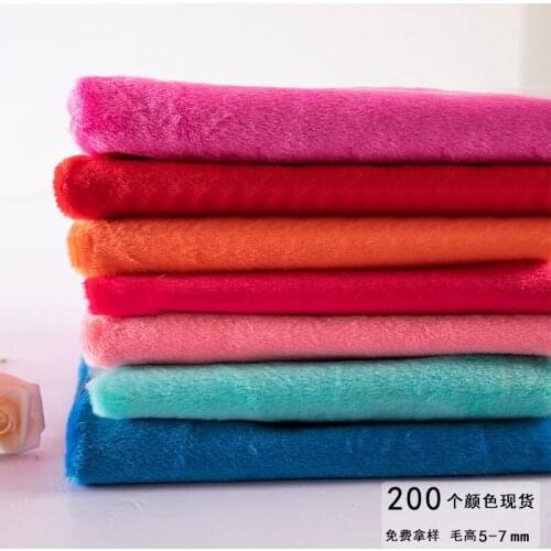 Single-sided sele velvet 5-7mm flat silk home clothing toy pillow fabric