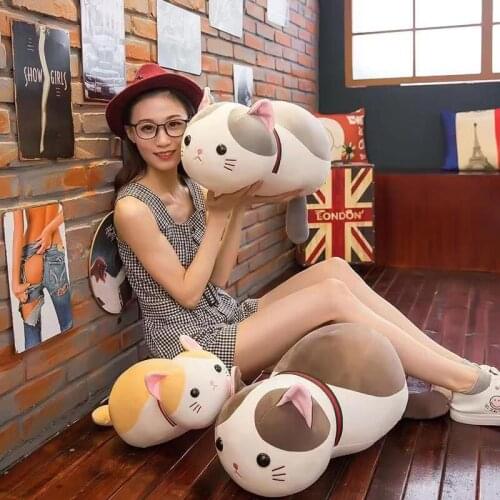 Plush Pillow Animal Cartoon Cute Fat Cat Toy Plush Child Kawaii Stuffed Appease Cushion Stuff Animals Doll Valentines Gift