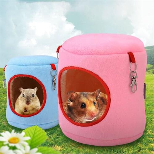 S/M/L/XL Velvet+Cotton Hanging Hammock Swing Bed Stump-shaped Rat Mouse Cages Pets Hammocks Cage Animals Supplies Rat House Cage