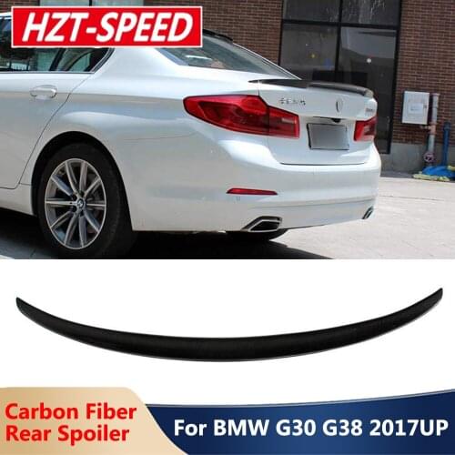 P Style Modified Real Carbon Fiber Material Rear Spoiler Trunk Wing For BMW 5 Series G30 G30 2017 Up Modification