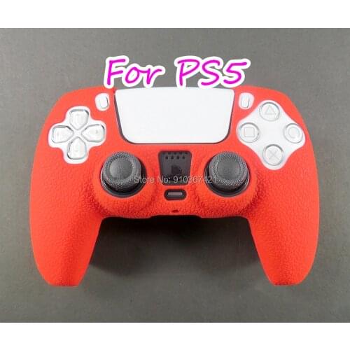 1set Replacement Protection Skin Silicone Case For PS5 Console Soft Gel Anti Slip Skin Case Cover For PS5 Gamepad Control