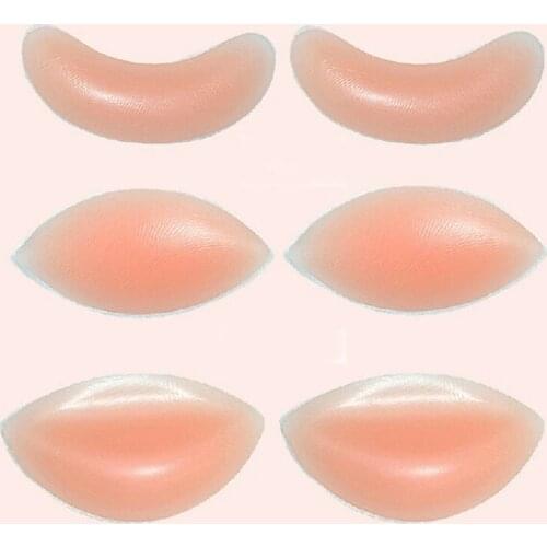 1pair Silicone Breast pads Underwear Bikini Insert Patch For Women Beach Swimmig Pool Invisible Chest Pads