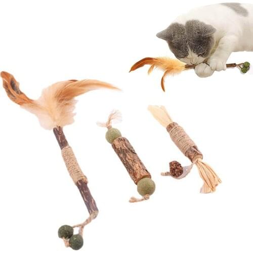 Cat Catnip Toys 3pcs Catmint Chew Toy Accessories Supplies Silvervine Stick For Kitten Cats Nip Malt Grass Matatabi Mint Ball