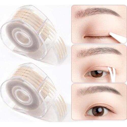 600Pcs/box Big Eyes Make Up Eyelid Sticker Double Eyelid Tape Fold Self Adhesive Stickers S/L Makeup Clear Beige Invisible Tool