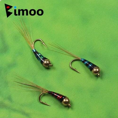 8PCS 14 Brass Bead Nymph for Fly Fishing Lure Buzzer Midge Fishing Accessory