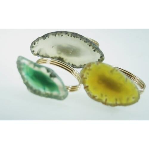 Free shipping natural stone napkin ring decoration napkin holder for wedding 12 pcs qn19080701x