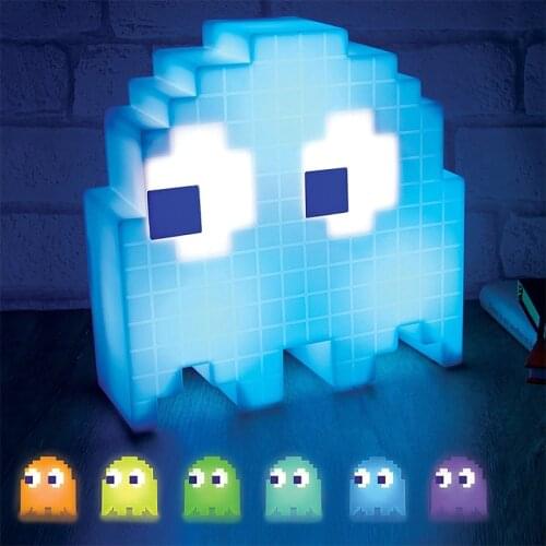 Color Change Cartoon luminarias dj Led glow USB Night Light 8-bit mood light Pixel Child Baby Soft Lamp Bedroom Lighting