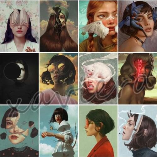 Xavieraabstract Girl Portrait Diamond Painting Diy 5D Full Square Drill Embroidery Mosaic Rhinestone Cross Stitch Home Decor