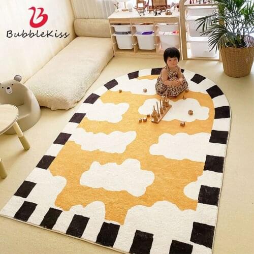 Bubble Kiss Cute Cloud Carpets For Childrens Room Thick Shaped Cartoon Imitation Cashmere Bedroom Rugs Comfort Crawling Mats