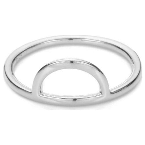 Visunion 316L Stainless Steel Ring Fashion Simple Design Crown Geometric Semicircle Knuckle Ring Statement Finger Jewelry Gift