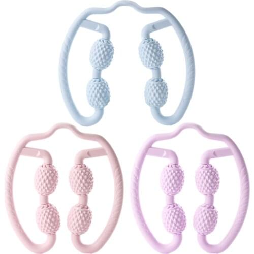 Muscle Roller Leg 360 Degrees Massage Muscle Relaxation 4 Wheels Roller Ring Clamp Body Shaping Waist Arm Massage Stick Yoga