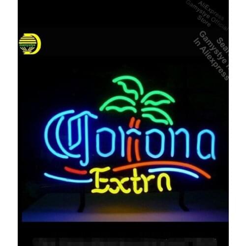 Neon Sign for Coron Extra Palm Tree Neon Tube Sign Commercial Light handcraft Publicidad Lamps Glass Display Boards Neon Light