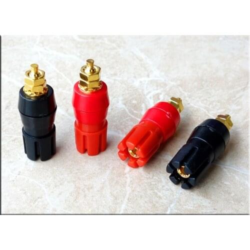 New TWO Pairs power amplifier terminals High quality RCA (2pcs red + 2pcs black)