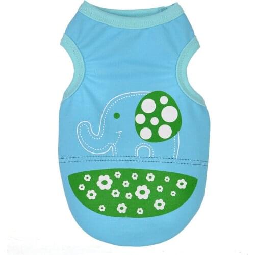 New Lovely Cartoon Elephant Spring Summer Vest Dog Costumes Pet Clothes Puppy Dogs Clothing Sleeveless Shirt Casual Vests
