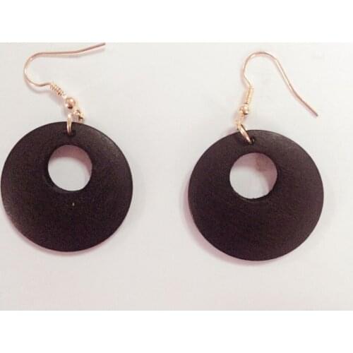 Pair /lot fashion cute long stone wood earrings