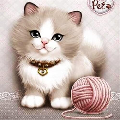 Pet Cartoon Animal Printed Fabric 11CT Cross-Stitch Patterns Embroidery DMC Threads Craft Handmade Handicraft Different