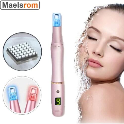Professional Microneedling Derma Pen with Needles Cartridge for Face Skin Hair Growth Micro Needling Dermapen Machine Anti Aging
