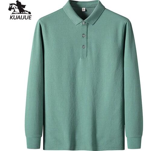 Polo shirt men autumn new Mens long sleeve polo shirt high quality Solid color Long sleeve Mens Fashion casual polo shirt 8891
