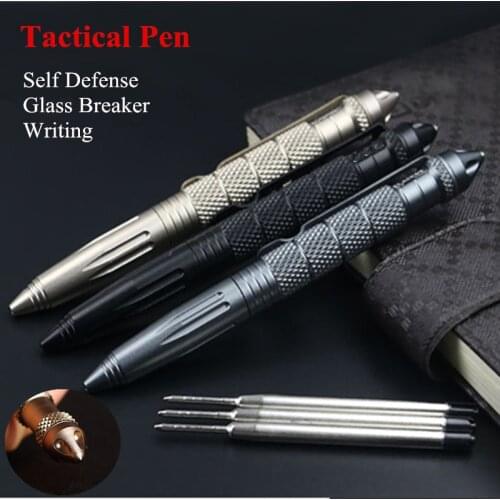 Writing Pen Outdoor Camping Hiking defensa personal Tools supervivencia Portable Anti-skid Glass Breaker Self Defense Tactical