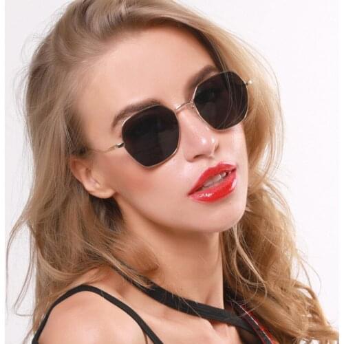 TEENYOUN Women Brand Designer Sunglasses Retro For Women Luxury Vintage Polygon Sun Glasses Female Eyeware Oculos de sol UV400