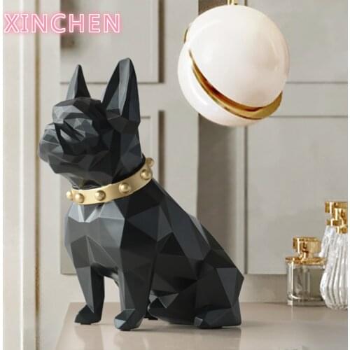 Dog Statue Home Decor Crafts Animal Resin Sculpture Modern art For home ornaments decoration accessories Figurine garden Decor