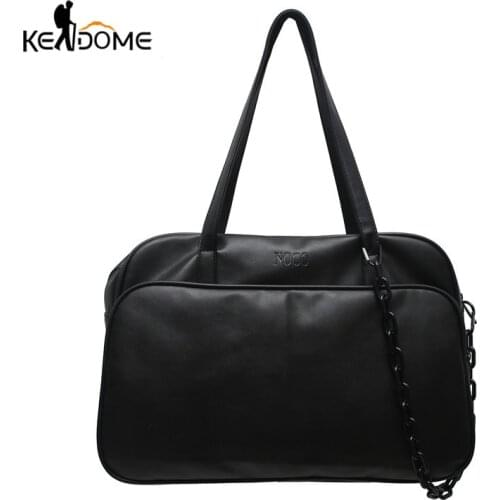 New PU Outdoor Travel Messenger Bag Portable Large Capacity Sports Short-Distance Travel Camping Hiking Shoulder Bag X684D