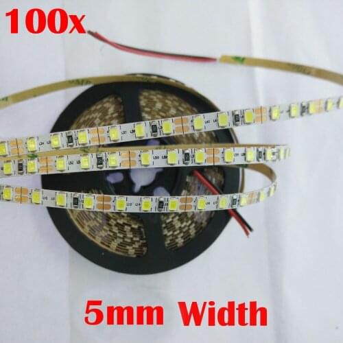 FREE DHL 500m/lot 5mm 16W/m PCB 120LED/m 2835SMD LED strip,white/warm white DC12V non waterproof LED flexible light