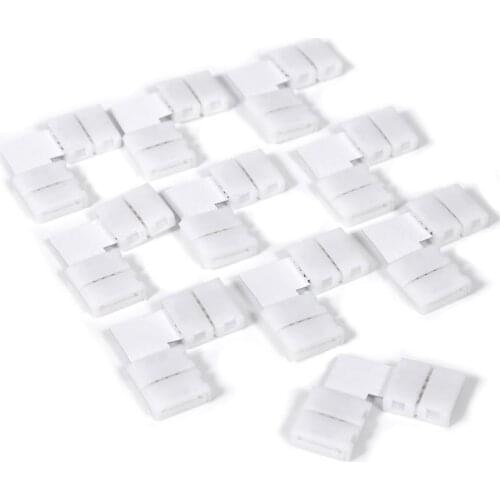 LED Strip Light Corner Connector L-Shape Adapter 90 Degree Joint Clip DB 4pin RGB 10mm For 5050 LED Strip Light