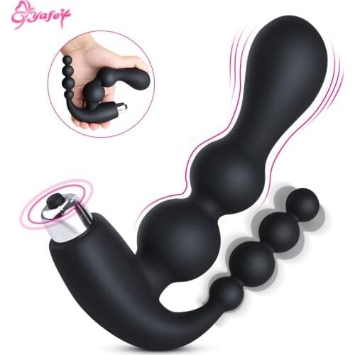 G Spot Dildo Vibrator Vibrating Long Beads Double Penetration Anal Plug Strapon Dildos Lesbian Masturbator Sex Toys for Women