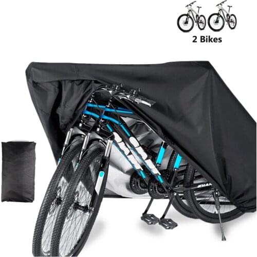 Waterproof Bike Cover Waterproof Cloth Mountain Bike Cover Rain Indoor Bike Cover Elastic For 2 Mountain Bikes Accessory